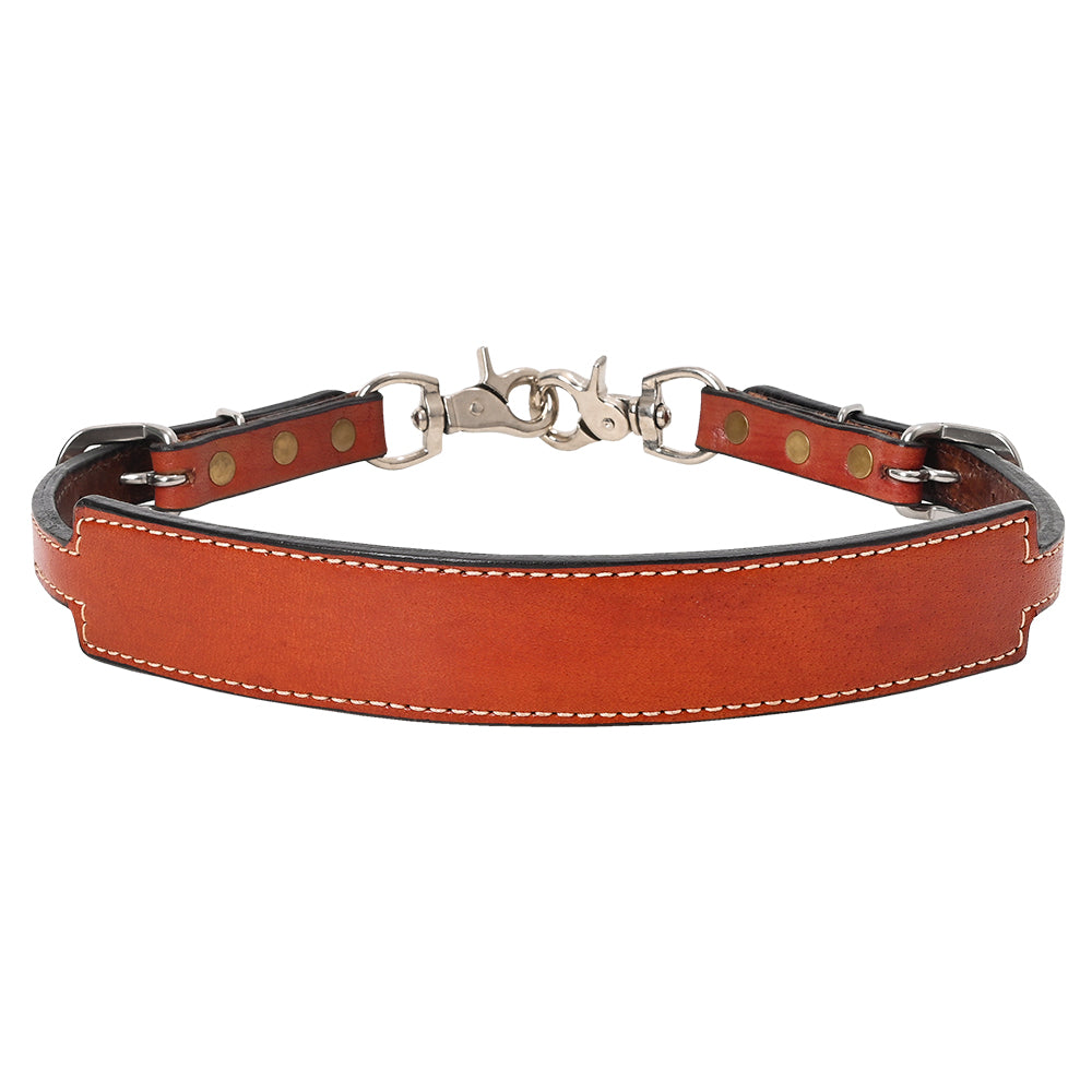 HILASON Horse Size Leather Breast Collar Wither Strap Tan Adjusts 24"-27" | Wither Strap | Western Wither Strap | Wither Straps for Horses | Leather Wither Strap | Wither Strap for Breast Collar