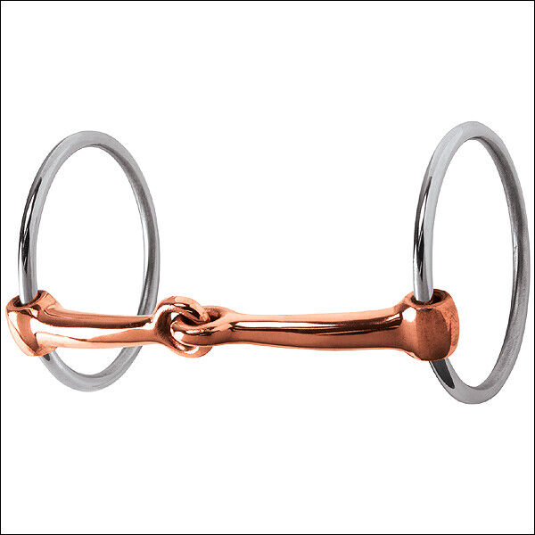 Weaver Leather Professional Ring Snaffle Horse Bit 5In. Copper Mouth