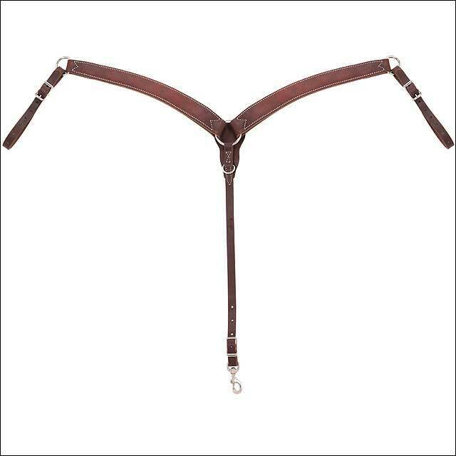 Weaver Working Cowboy Contoured Horse Harness Leather Breast Collar Chestnut