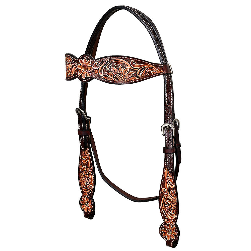 Hilason Western Horse Headstall Breast Collar Tack American Leather